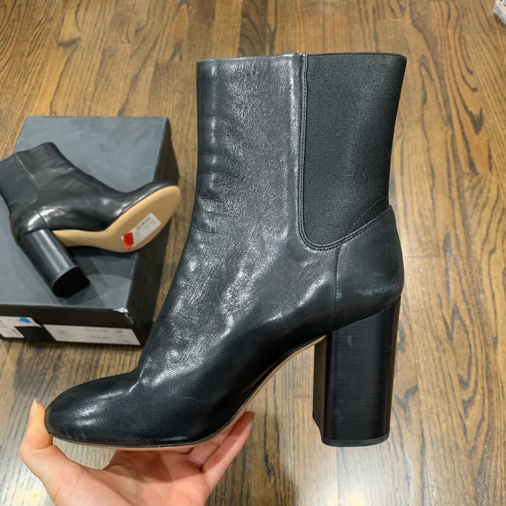 New Rag & Bone Black Agnes Leather Boots Women’s Size 35 - Picture 10 of 16